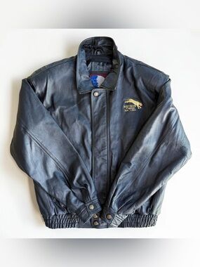 Vintage Lobi Lobi Genuine Leather Jacket XL Meukow Cognac Removable Liner